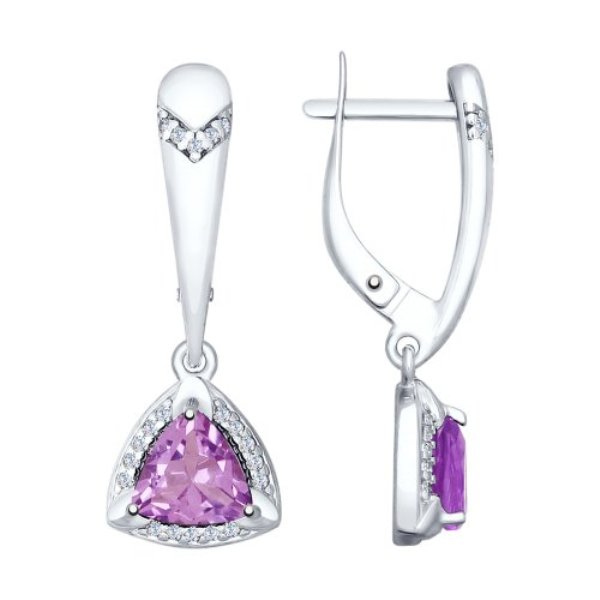 Серьги из серебра 92021606