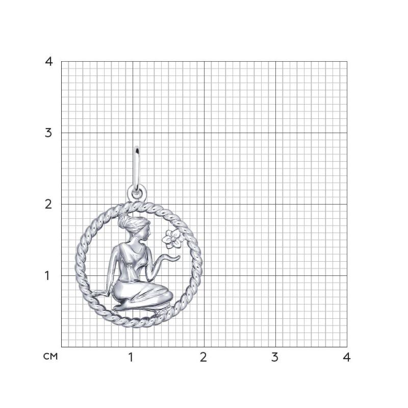 Подвеска из родированого серебра 925 пробы 94031858