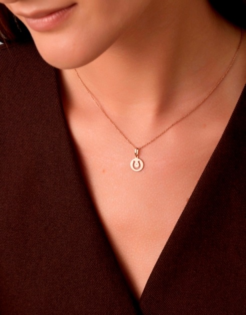 Подвеска из красного золота 585 пробы 36737-100 с бриллиантом