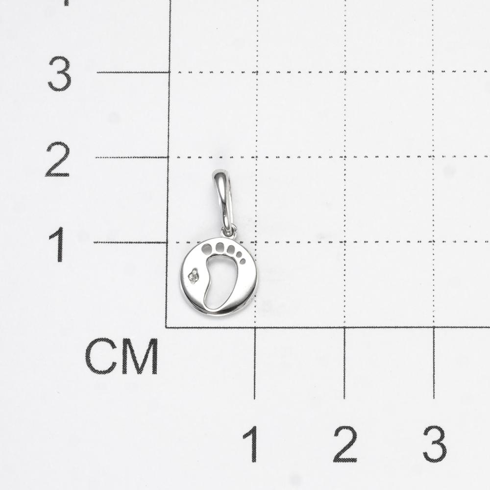 Подвеска из родированого серебра 925 пробы 03-3751/000Б-00 с бриллиантом