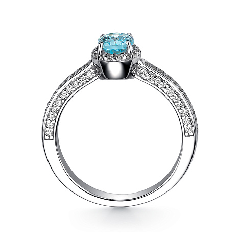 Кольцо из родированого серебра 925 пробы 01-1913/00ТБ-00