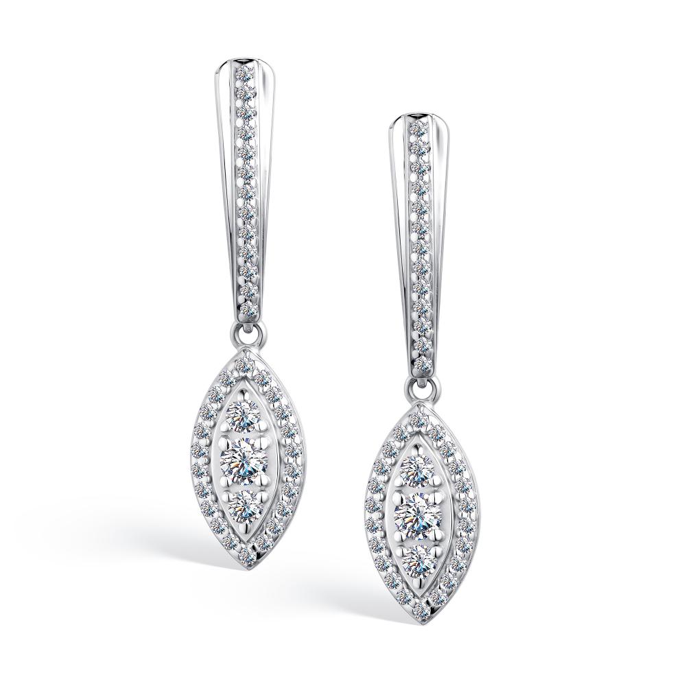 Серьги из серебра 02-4251/00КЦ-00