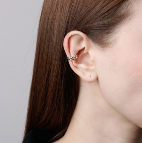 Серьга женская из родированого серебра 925 пробы 0201521-00245