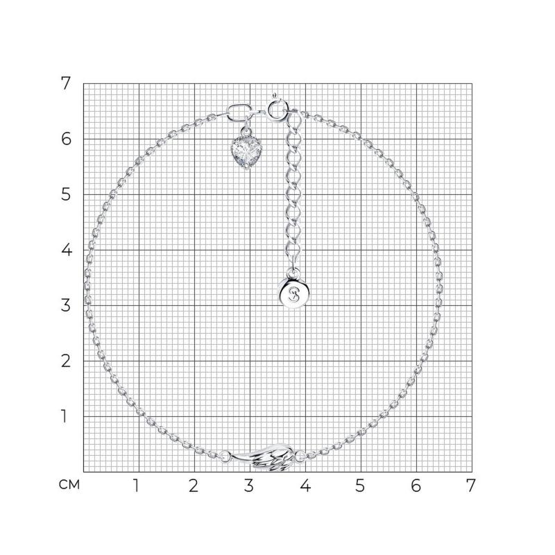 Браслет из родированого серебра 925 пробы 94050861