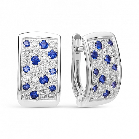 Серьги из серебра 02-0509/00КЦ-00