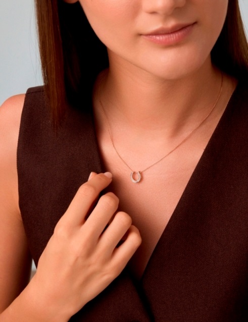 Подвеска из красного золота 585 пробы 36739-100 с бриллиантами