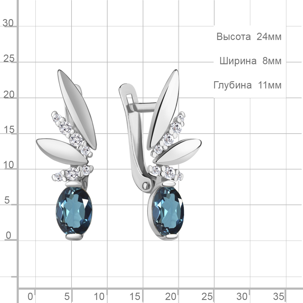 Серьги из серебра 4795108А
