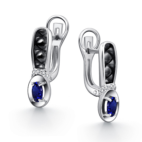 Серьги из серебра 02-4362/0ГТС-17