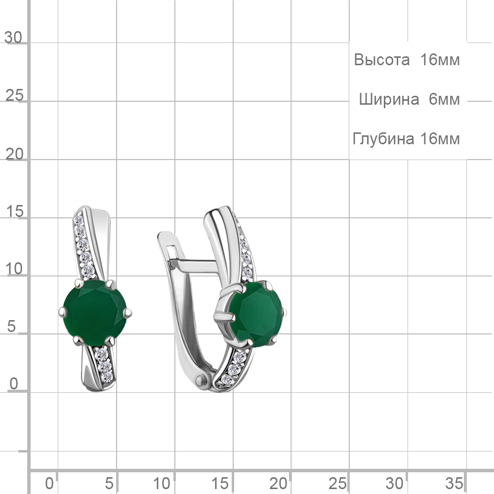 Серьги из серебра 4748309А