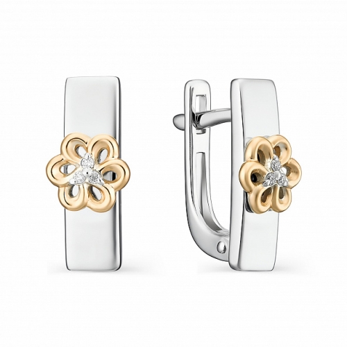 Серьги из серебра 02-1199/000Б-00