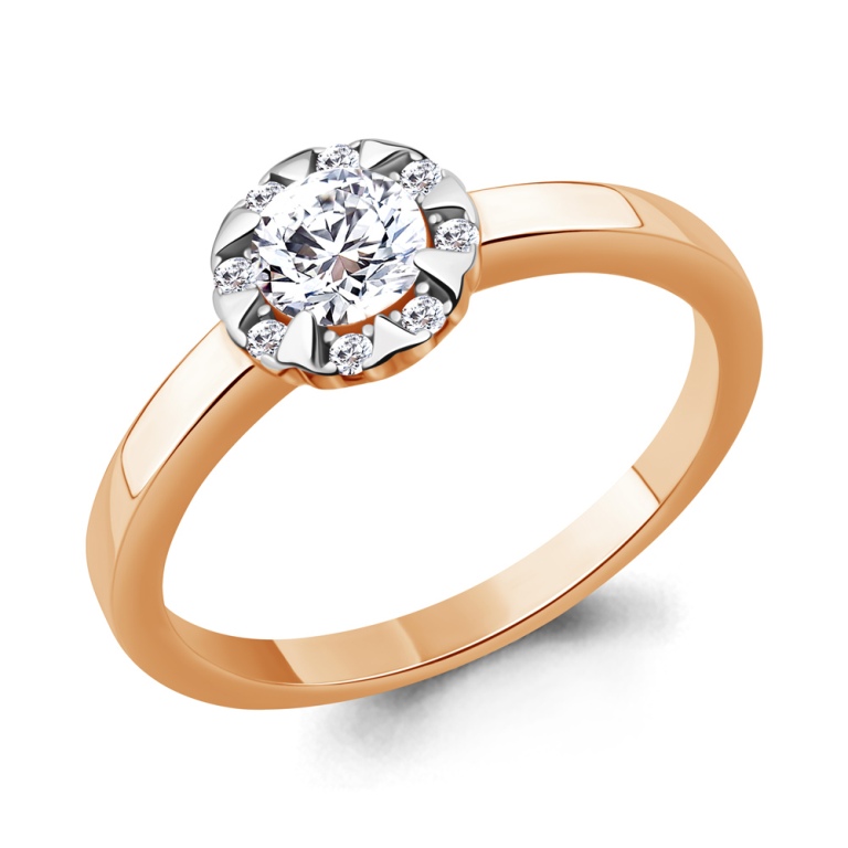 Кольцо из красного золота 585 пробы 600378А