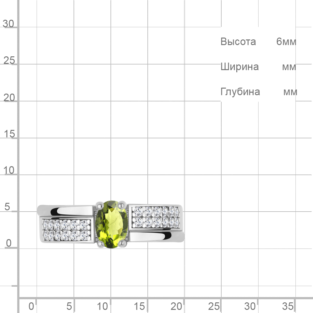 Кольцо из серебра 6980507А