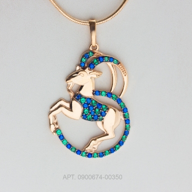 Подвеска из красного золота 585 пробы 0900674-00350