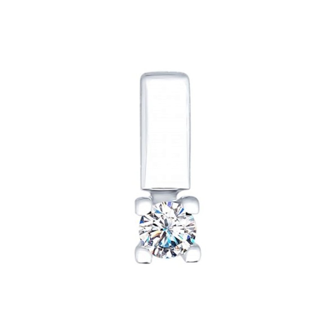 Подвеска из родированного серебра 925 пробы 89030017 с фианитом swarovski