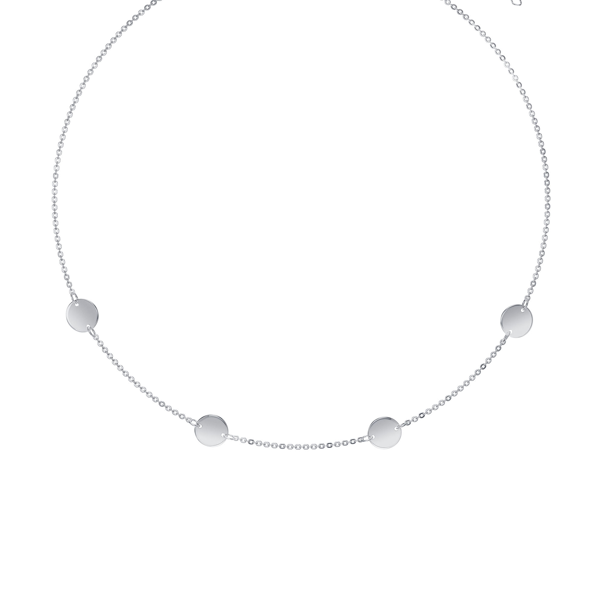 Колье из серебра НХ22-1811-3 д. 0,35 мм