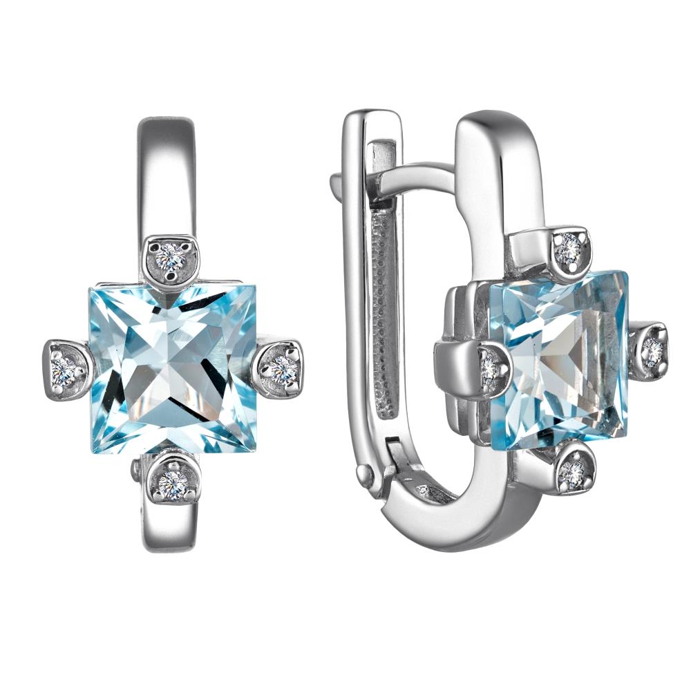 Серьги из серебра 02-4002/00ТБ-00