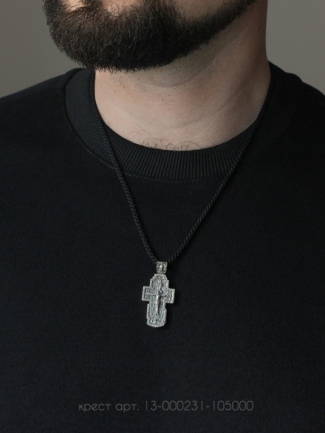 Крест из черненого серебра 925 пробы 13-000231-105000