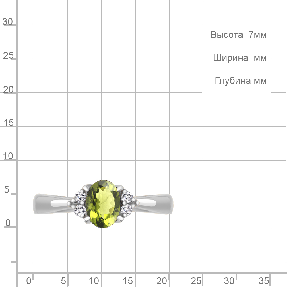 Кольцо из серебра 6523607А
