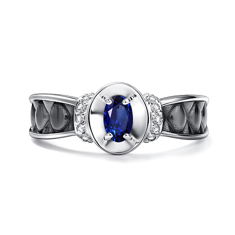 Кольцо из серебра 01-4362/0ГТС-17