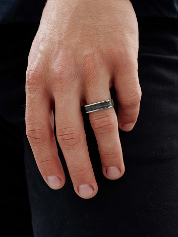 Кольцо из серебра 01-3835/00ЧБ-17