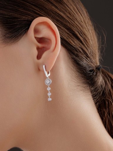 Серьги из серебра 02-4008/00КЦ-00