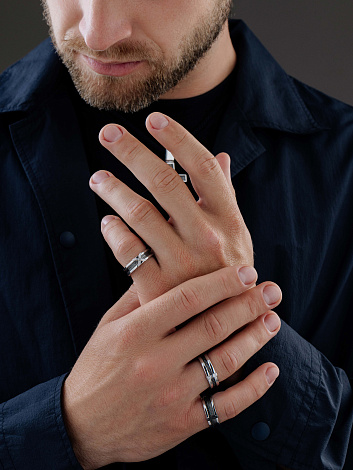 Крест из родированого серебра 925 пробы 03-3838/0КЦ1-17