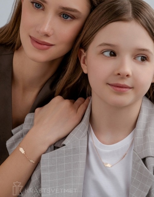 Колье из красного золота 585 пробы НХ12-2065 д. 0,3 мм