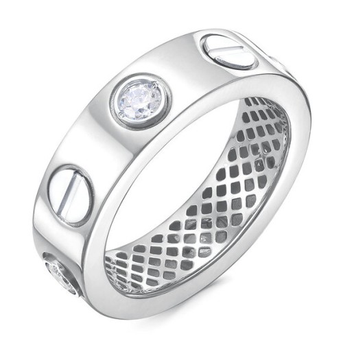 Кольцо из родированого серебра 925 пробы с110383