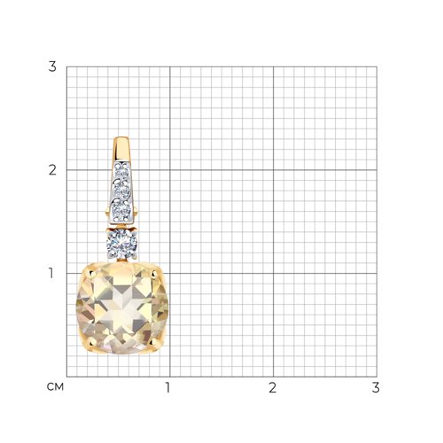 Подвеска из красного золота 585 пробы 731756