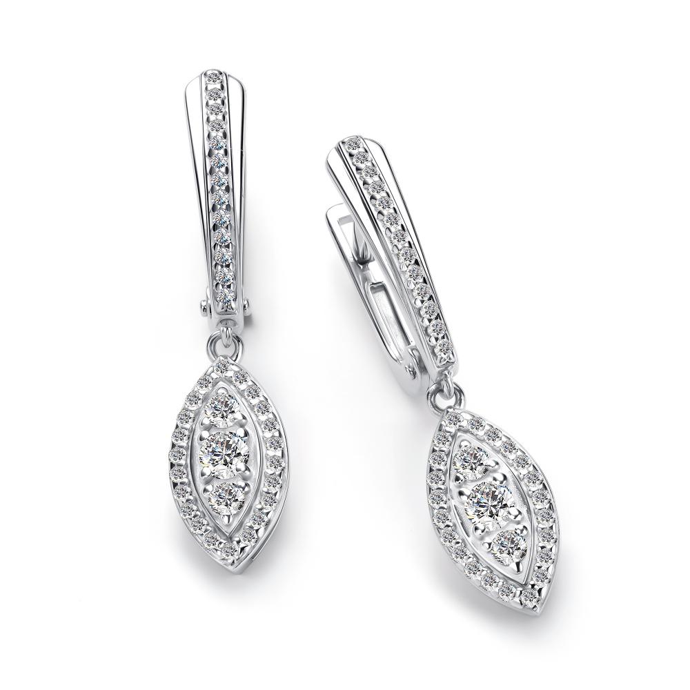 Серьги из серебра 02-4251/00КЦ-00