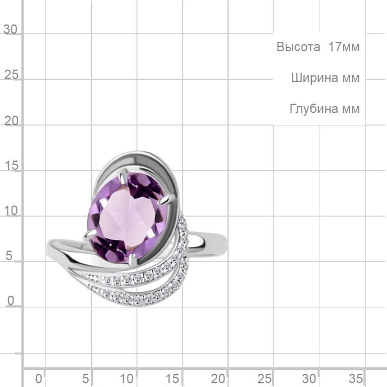 Кольцо из серебра 6579504А