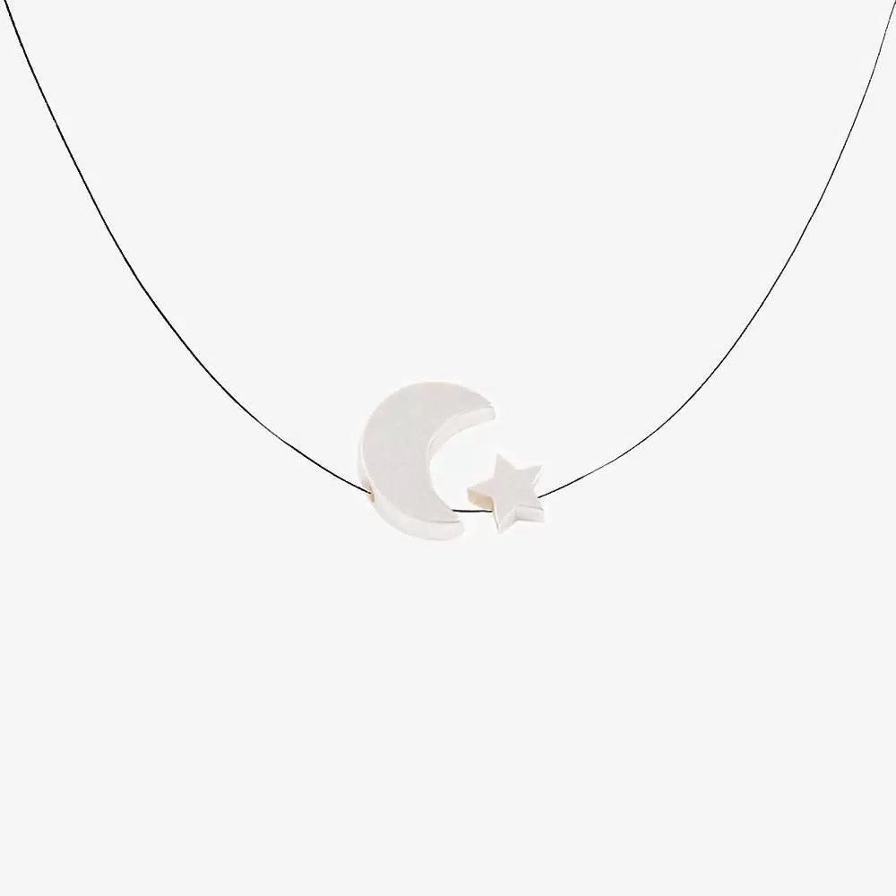 Колье из родированого серебра 925 пробы 0320308-10245