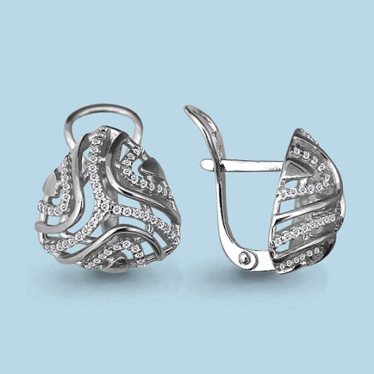 Серьги из серебра 45083А