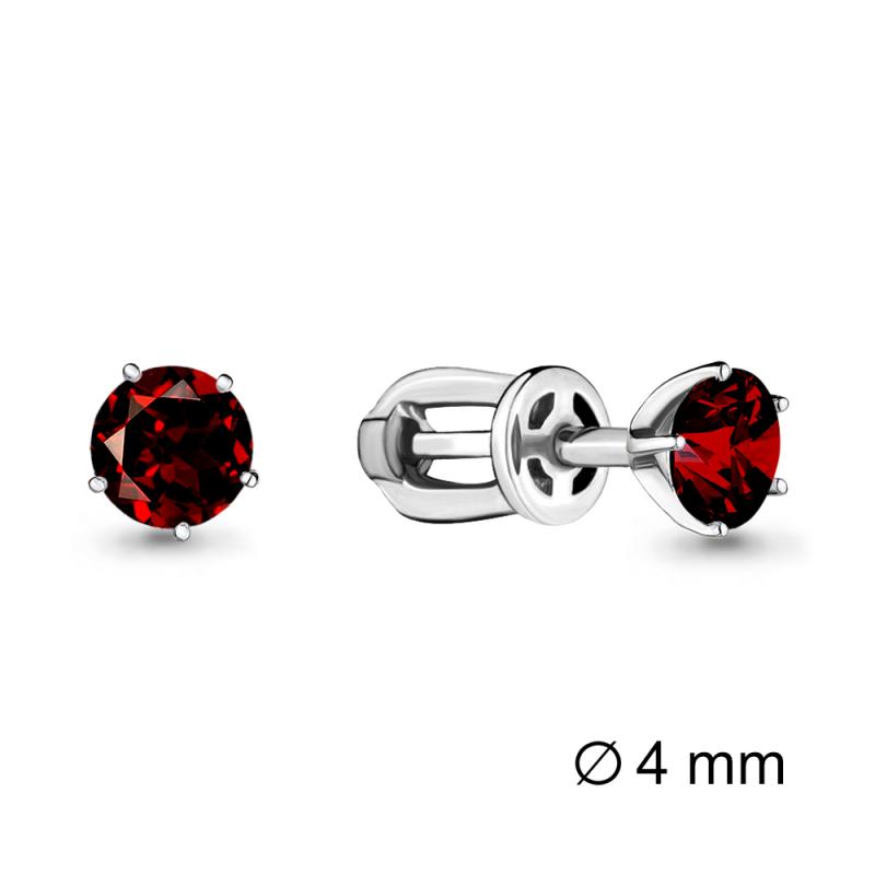 Пусеты из родированого серебра 925 пробы 4403603