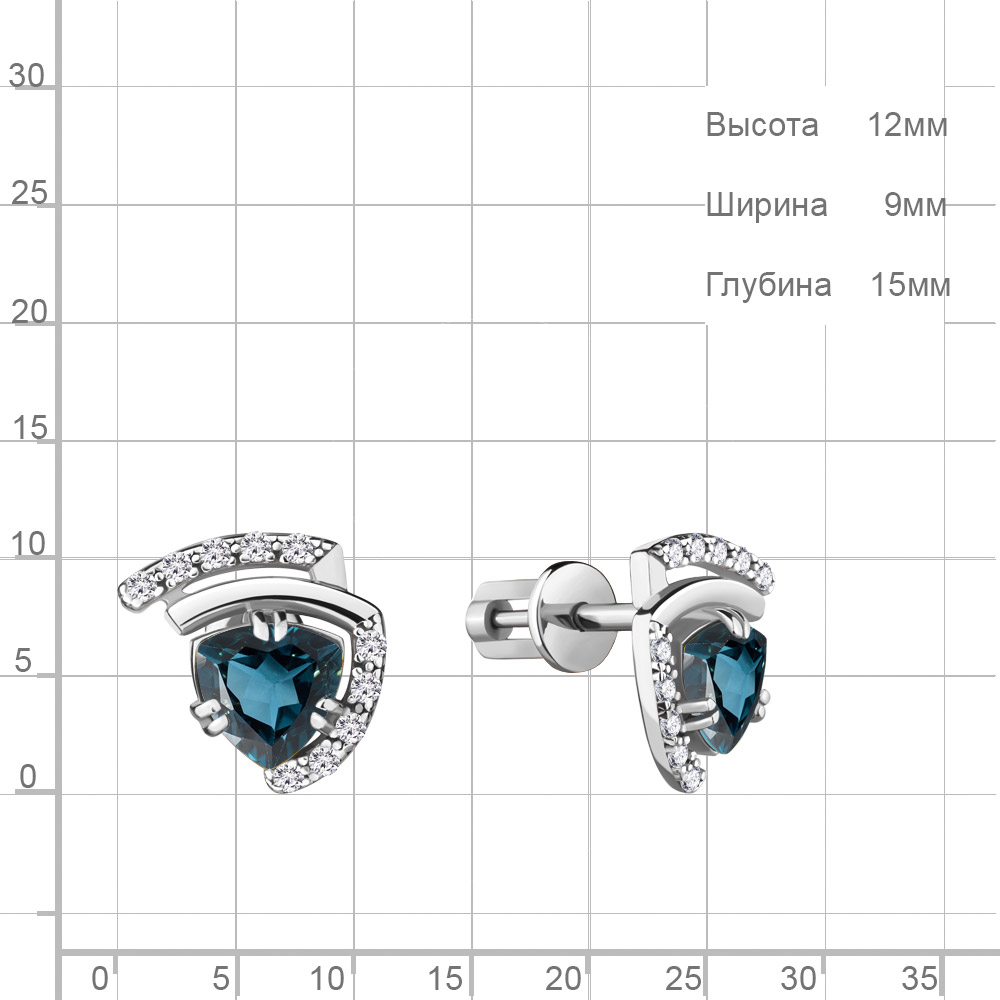 Пусеты из серебра 4740508А