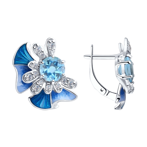 Серьги из серебра 92022101
