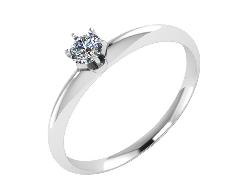 Кольцо из родированого серебра 925 пробы 0101411-00775