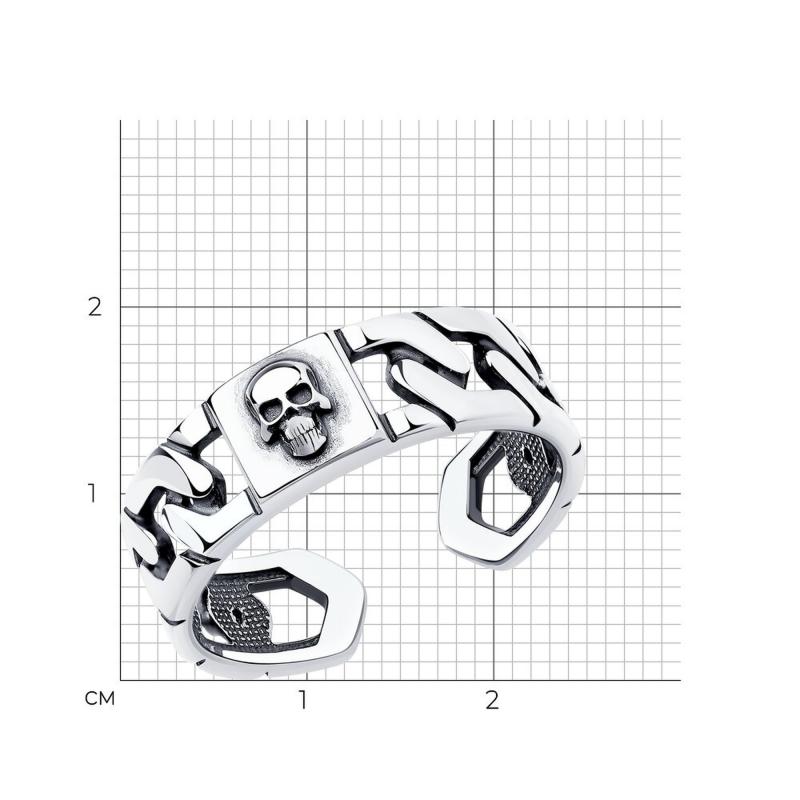 Кольцо из черненого серебра 925 пробы 95010142