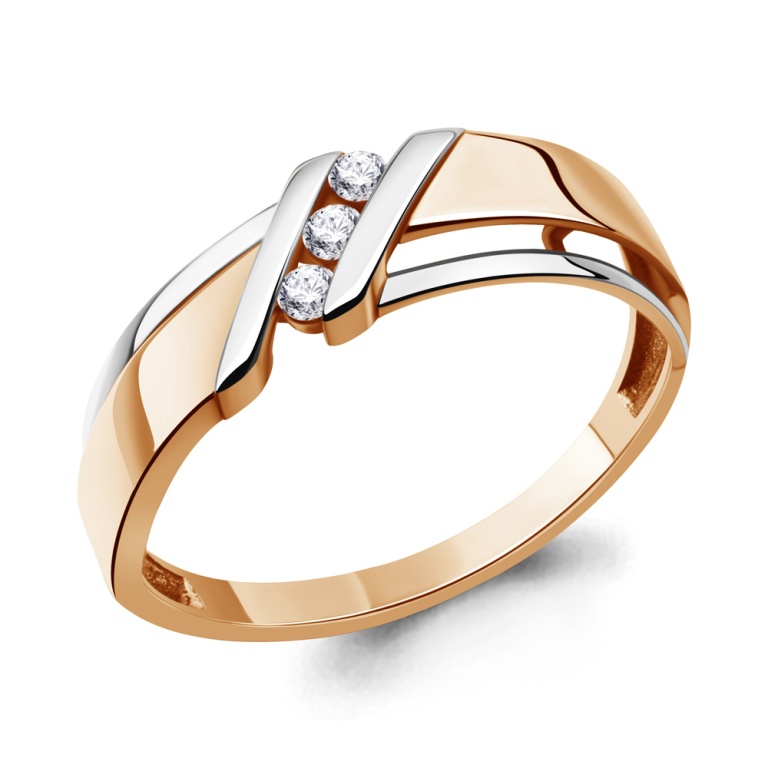 Кольцо из красного золота 585 пробы 68328А