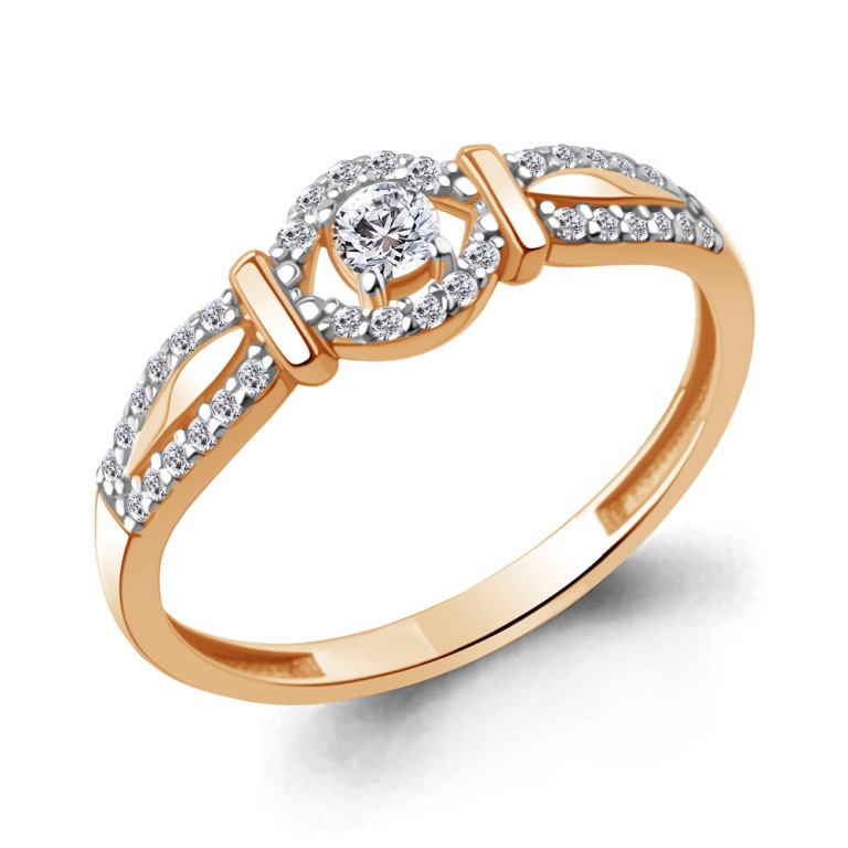 Кольцо из красного золота 585 пробы 600578А