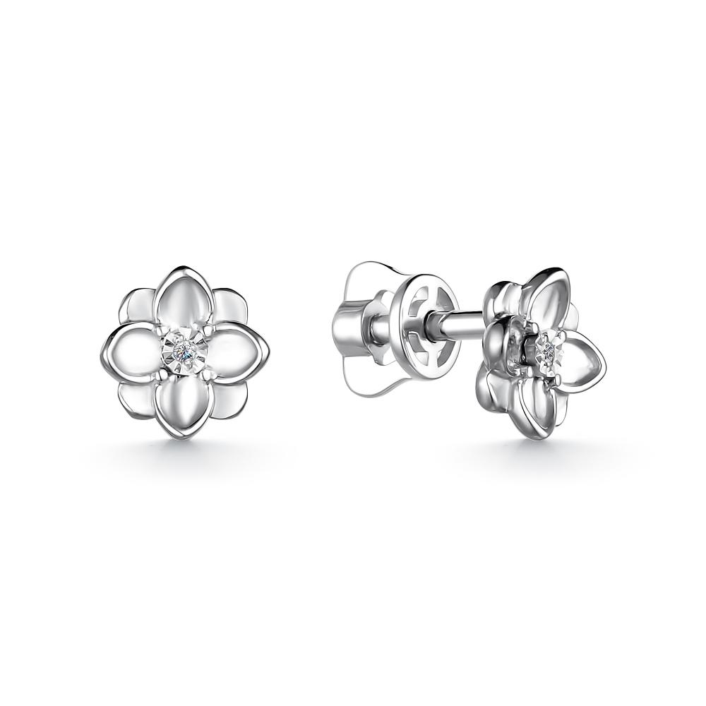 Пусеты из серебра 02-3489/000Б-00