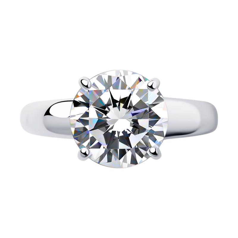 Кольцо из родированого серебра 925 пробы 94012073