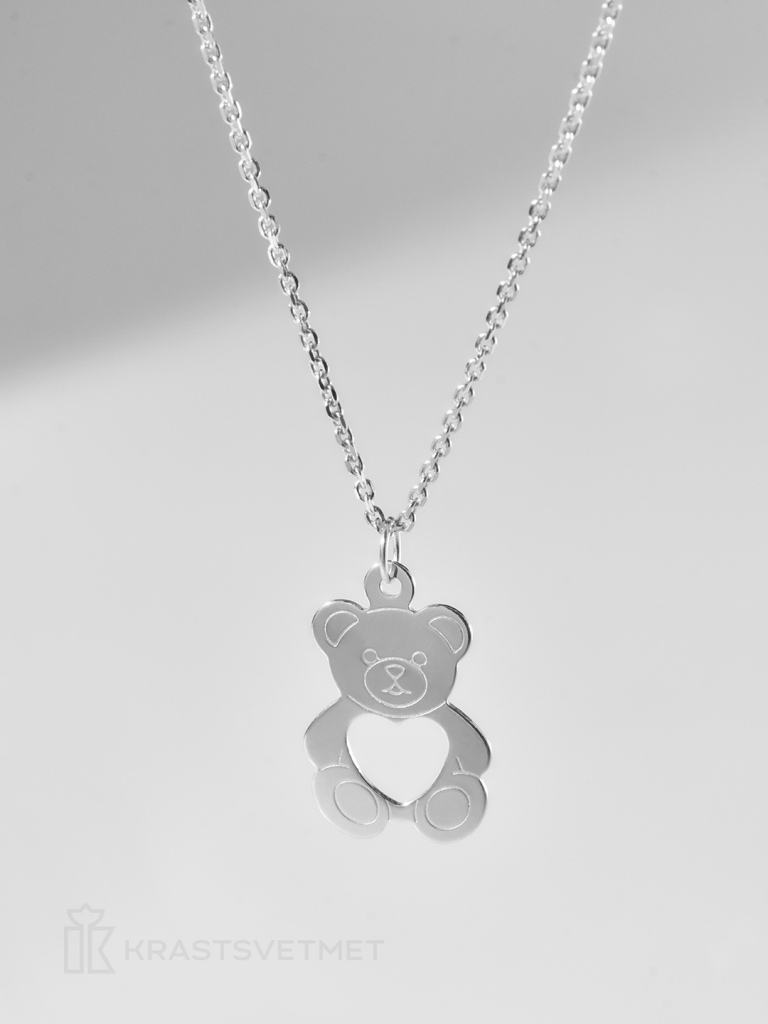 Колье из родированого серебра 925 пробы НХ22-2073-3 д. 0,35 мм