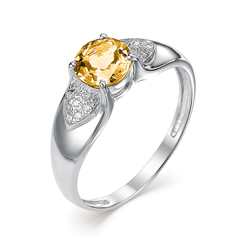 Кольцо из родированого серебра 925 пробы 01-0325/00ЦТ-00