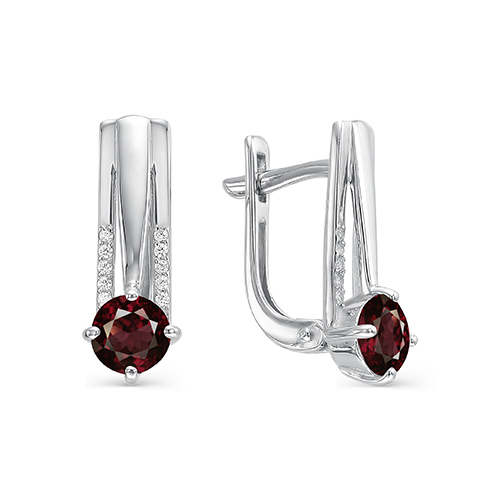 Серьги из серебра 02-0341/00ГР-00