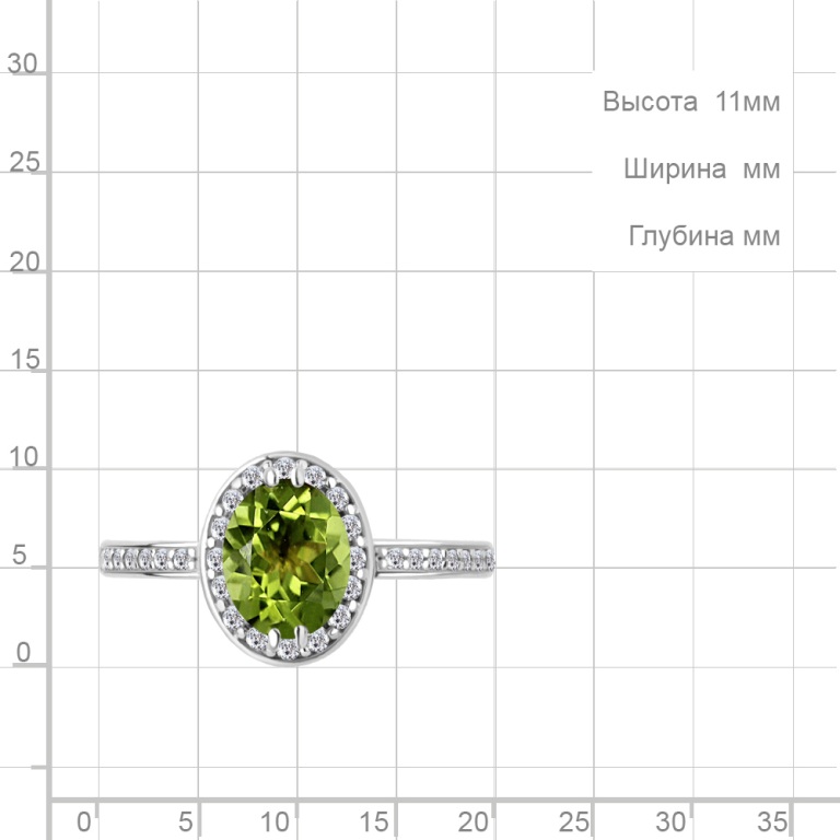 Кольцо из серебра 6523207А