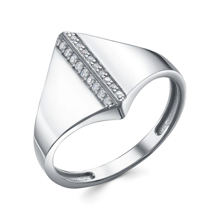 Кольцо из родированого серебра 925 пробы 3101018507