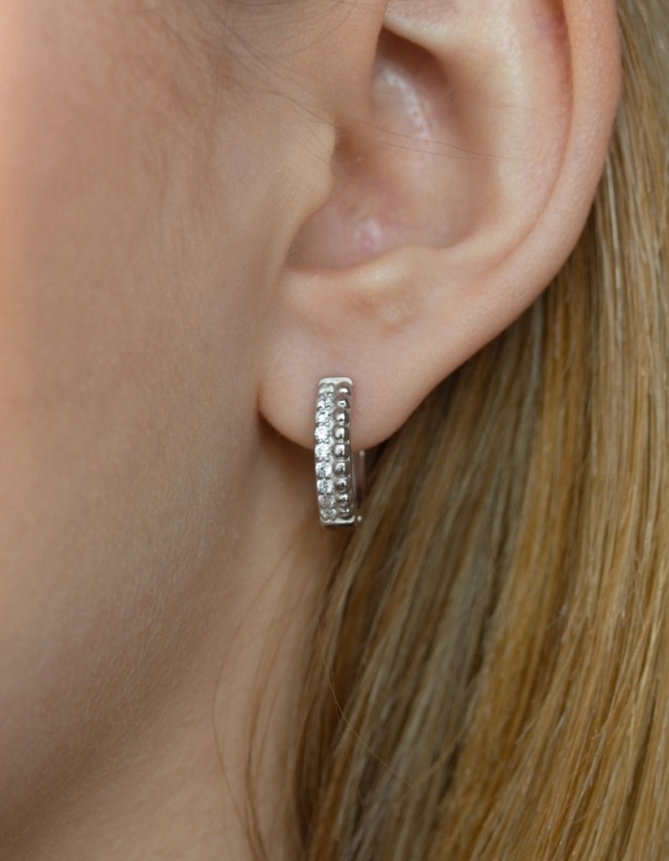 Серьги из родированого серебра 925 пробы 2101314-00775