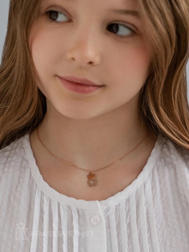 Колье из красного золота 585 пробы НХ12-2073 д. 0,3 мм