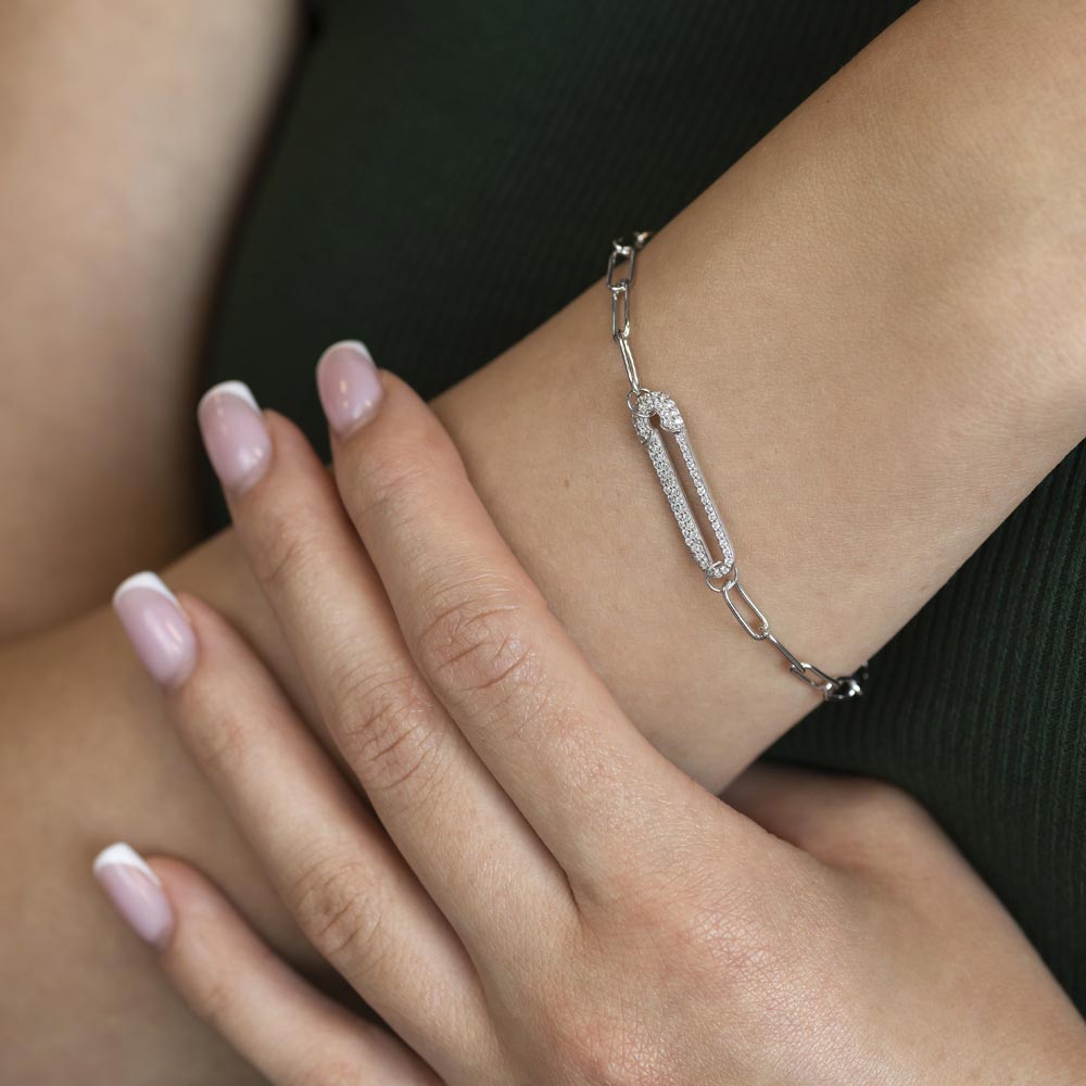 Браслет из родированого серебра 925 пробы 0720670-00775